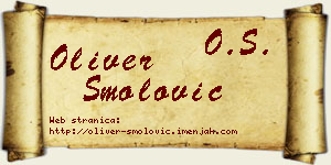 Oliver Smolović vizit kartica